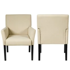 Costway Set Of 2 Arm Chair Guest Chair Home Office W/ Wooden Legs 15 Costway Set Of 2 Arm Chair Guest Chair Home Office W/ Wooden Legs -Costway GUEST 7294a391 4acc 43af b387 cead965013c7