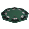 Costway 48" Green Octagon 8 Player Four Fold Folding Poker Table Top & Carrying Case