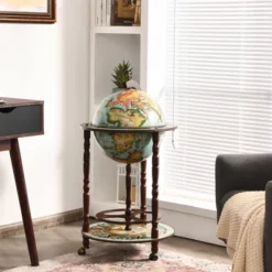 Costway 17'' Globe Wine Kitchen Stand 16th Century Italian Map Liquor Bottle Shelf Cart -Costway GUEST 72c58c5e ac18 4aae b83a 21534bad086c