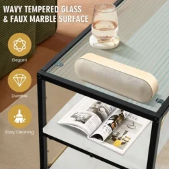 Costway 3-Tier TV Stand Entertainment Center For TV's Up To 50'' W/ Tempered Glass Top 15 Costway 3-Tier TV Stand Entertainment Center For TV's Up To 50'' W/ Tempered Glass Top -Costway GUEST 739fc4cd 2ebf 47a5 9922 8f64c5491968