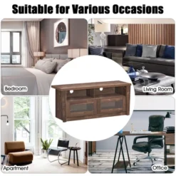 Costway TV Stand Entertainment Center Hold Up To 55'' TV With 2 Shelves & 2 Door Cabints -Costway GUEST 741e629b 8831 4546 aa10 9f92fca9d883