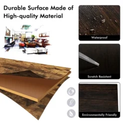 Costway Industrial Kitchen Baker's Rack Microwave Stand Utility Home Shelf W/ 6 Hooks -Costway GUEST 74c3e584 3ea9 4137 b8cb a39a590c8e4a