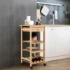 Costway Rolling Kitchen Island Utility Trolley Cart W/Drawer & Wine Rack -Costway GUEST 7508e672 53ac 4a5f a5bd e05e0d71b597