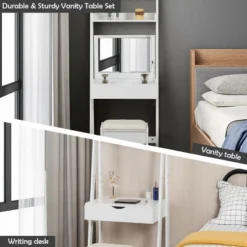 Costway Vanity Set Makeup Dressing Table W/Flip Top Mirror Hooks Shelves -Costway GUEST 7522de92 5204 4115 a861 d0a589064aa7