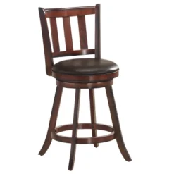 Costway Set Of 2 25'' Swivel Bar Stool Leather Padded Dining Kitchen Pub Bistro Chair High Back -Costway GUEST 752bea11 9d68 4dc6 89af 8ed1324ca64a