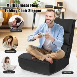 Costway 4-Position Floor Chair Folding Lazy Sofa W/Adjustable Backrest & Headrest -Costway GUEST 75373cf7 0445 4c85 a8c4 b70e01d2aaf6