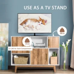 Costway Sideboard Storage Cabinet W/Storage Compartments Buffet TV Stand Coffee -Costway GUEST 75639da3 7e44 4442 bc47 36d3a20593e2