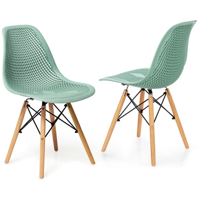 Costway 2PCS Modern DSW Dining Chair Office Home W/ Mesh Design Wooden Legs 14 Costway 2PCS Modern DSW Dining Chair Office Home W/ Mesh Design Wooden Legs - Image 12