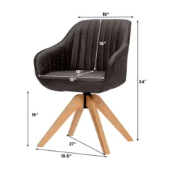 Costway 360degreesSwivel Accent Chair Modern Leathaire Armchair With Beech Wood Legs Brown 13 Costway 360degreesSwivel Accent Chair Modern Leathaire Armchair With Beech Wood Legs Brown -Costway GUEST 7605d722 f0f1 4f7a bf01 8c265c92a9ed
