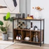 Costway Buffet Sideboard Kitchen Storage Cabinet Open Shelf W/ 3 Compartments BlackRustic 2 Costway Buffet Sideboard Kitchen Storage Cabinet Open Shelf W/ 3 Compartments BlackRustic -Costway GUEST 76177f63 2b92 4cb9 be43 042656143d67