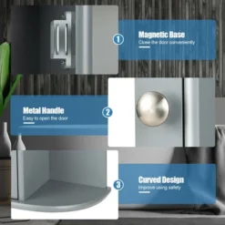 Costway Bathroom Cabinet Medicine Cabinet Single Door Shelves Wall Mount Cabinet W/ Mirror Gray -Costway GUEST 7668f446 911e 41f5 84be cce3843c1ccb