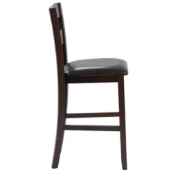 Costway 2-Pieces Bar Stools Counter Height Chairs W/ PU Leather Seat Espresso -Costway GUEST 7696d455 6bc6 4dd1 a341 07488abbc37f