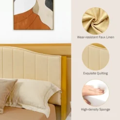 Costway FullQueen Size Upholstered Bed Frame Mattress Foundation Platform Quilted Headboard -Costway GUEST 76d1a347 f5bc 4b06 b3f6 649a52d20cd4