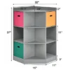 Costway 3-Tier Kid Storage Shelf Cubes W/3 Baskets Corner Cabinet Organizer Gray -Costway GUEST 76d4bf83 6bf0 4925 a728 f840c4d81c20