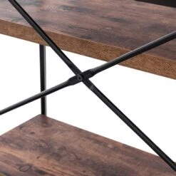 Costway 5-Tier Bookshelf, Industrial Etagere Bookcase, Rustic Display Shelf Organizer -Costway GUEST 773041bf 23c6 4801 801e aab4b841c3ef