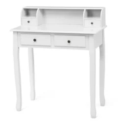 Costway Writing Desk Mission White Home Office Computer Desk 4 Drawer WhiteBlackPink -Costway GUEST 77564f98 2556 41e1 ba6b e04d68f03faf