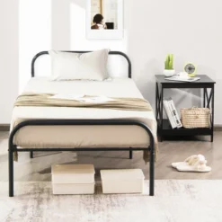 Costway Twin Size Metal Bed Frame Heavy Duty Mattress Foundation Under Bed Storage -Costway GUEST 7788a68d 60bd 48c8 841b 6d04e74b74fd