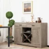 Costway Kitchen Storage Buffet Cabinet Farmhouse Wooden Sideboard W/2 Drawer & Wine Rack -Costway GUEST 7828dde0 a115 463e 9d1f 8fd271aa33f1
