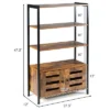 Costway Industrial Storage Cabinet Bookshelf Bookcase Bathroom Floor Cabinet W/3 Shelves -Costway GUEST 788ddf71 ff12 47f5 a0a4 56b7e1238bd1