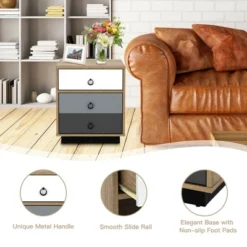 Costway 2PCS Nightstand With Drawer And Storage Cabinet Wooden Sofa Side Table End Table 15 Costway 2PCS Nightstand With Drawer And Storage Cabinet Wooden Sofa Side Table End Table -Costway GUEST 78b8e7a5 7d78 4674 a880 3d8a2e85da4b