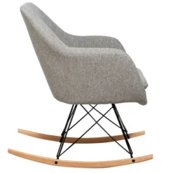 Costway Set Of 2 Accent Rocking Chair Upholstered Rocking Arm Chair W/ Cushion -Costway GUEST 78d2cf6a b21e 41eb 8713 01c5c04a893c