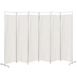 Costway 6-Panel Room Divider Folding Privacy Screen W/Steel Frame Decoration BrownBlack -Costway GUEST 78db6b33 9d75 403c b321 7f3a8d8f7174
