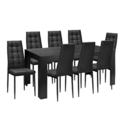 Costway 9pcs Dining Set Wood Table And 8 Fabric Chairs Home Kitchen Modern -Costway GUEST 78f7298d c46e 4d08 8449 a0366be7fac7