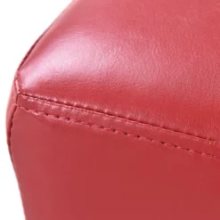 Costway Small Ottoman Footrest PU Leather Footstool Rectangular Seat Stool Red -Costway GUEST 794ece1d 94c0 488c b486 75ff2186eb24