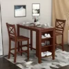 Costway 3PCS Counter Height Pub Dining Table Set W/ Storage Shelves&2 Bar Chairs -Costway GUEST 7988c757 5357 4802 85a6 db953543650b