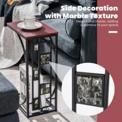 Costway 1PC2 PCS C-Shaped Side Sofa Narrow Snack Table For Living Room Bedroom Small Space 16 Costway 1PC2 PCS C-Shaped Side Sofa Narrow Snack Table For Living Room Bedroom Small Space -Costway GUEST 79bac385 a3bd 4cb3 b338 dc96299ba888