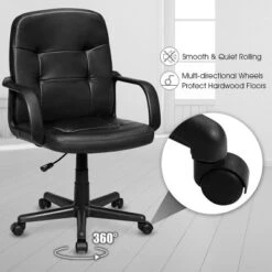 Costway Ergonomic Mid-Back Executive Office Chair Swivel Computer Desk Task Chair New -Costway GUEST 7a4d0361 bc4a 4e8f 9d02 e9fb6bb51668