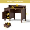 Costway Computer Desk Home Office Writing Workstation W/ Drawer & Hutch -Costway GUEST 7ab1fe3c 240f 4277 9a2e 50d6d5277bfd