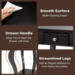 Costway 2PCS End Table Accent Side Table Nightstand W/ Drawer & Bottom Shelf 21 Costway 2PCS End Table Accent Side Table Nightstand W/ Drawer & Bottom Shelf -Costway GUEST 7c0af34d 200c 4c65 b835 8ae21f6c41a0