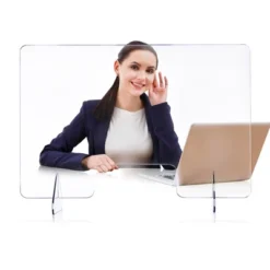 Costway 1/2PCS 24'' X 16'' Protective Plexiglass Sneeze Guard Acrylic Shield For Counter -Costway GUEST 7c15cee2 54dc 4a4d a11e 462cfb12e2ab