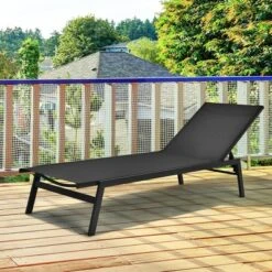 Costway 2 PCS Patio Lounge Chair Chaise Recliner Back Adjustable Garden BrownBlack -Costway GUEST 7c587517 ade7 4844 9e20 bfe02743e77d