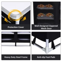 Costway Portable BBQ Aluminum Camping Table Kitchen Cook Station W/ Storage Organizer -Costway GUEST 7cb3c706 a390 4450 b796 7a7a19f11247