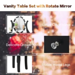 Costway Vanity Table Set W/10 Light Bulbs And Touch Switch Makeup Dressing Table 19 Costway Vanity Table Set W/10 Light Bulbs And Touch Switch Makeup Dressing Table -Costway GUEST 7ce6c29d b618 4c91 a568 b1c79533b3ec