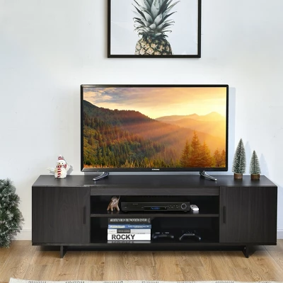 Costway Modern TV Stand Media Entertainment Center For TV's Up To 65'' W/Storage Cabinet 3 Costway Modern TV Stand Media Entertainment Center For TV's Up To 65'' W/Storage Cabinet