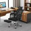 Costway Mesh Office Chair Recliner Desk Chair Height Adjustable W/Footrest Black -Costway GUEST 7d8ef8b0 e9b0 4c5d 828f c7fba1fa7d68