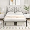 Costway Full/Qween/Twin Size Metal Platform Bed Frame Vintage Headboard Mattress Foundation Black -Costway GUEST 7e4b90fe e3fa 4aec bece 8cf4a2d35271