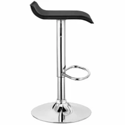 Costway Set Of 2 Swivel Bar Stool PU Leather Adjustable Kitchen Counter Bar Chairs Black Low Back -Costway GUEST 7e81caac d476 4f92 a67f 9e5b6cde8144