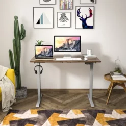 Costway Electric Standing Desk Adjustable Height Computer Desk Dual Motor W/ Controller -Costway GUEST 7e95ce0b f2d3 40c4 9a76 c4973a9f94e2