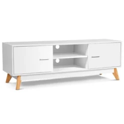 Costway TV Stand Entertainment Center Console Cabinet Stand 2 Doors Shelves White -Costway GUEST 7eb76742 94e7 43e9 857d 15c477c2911a