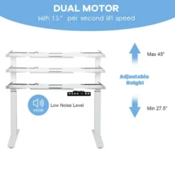 Costway Electric Stand Up Desk Frame Dual Motor Height Adjustable Stand WhiteBlack 20 Costway Electric Stand Up Desk Frame Dual Motor Height Adjustable Stand WhiteBlack -Costway GUEST 7edb0938 8698 4eb7 b400 9ba2914f34ae