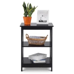 Costway 2PCS 3-Tier Nightstand End Table Storage Display Shelf Living Room Furni Black 16 Costway 2PCS 3-Tier Nightstand End Table Storage Display Shelf Living Room Furni Black -Costway GUEST 7ee9d4ba 4233 4577 a362 0fef80add77c