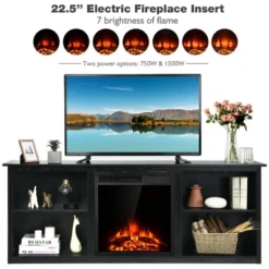 Costway 70'' 2-Tier TV Fireplace Stand W/22.5'' Electric Fireplace Up To 75'' 21 Costway 70'' 2-Tier TV Fireplace Stand W/22.5'' Electric Fireplace Up To 75'' -Costway GUEST 7efd1b77 516d 49ca 9a0a b20e65ef375b