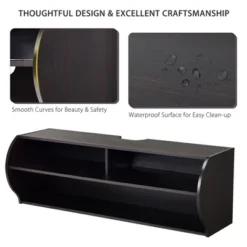 Costway 48.5'' Wall Mounted Audio/Video TV Stands Console Living Room Furniture W/Shelves -Costway GUEST 7f1c1d6b 4ada 4b09 b333 ae419f83125f