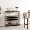Costway Rustic 5-tier Wine Rack Table 22 Bottle Wine Cabinet Freestanding With Glass Holder -Costway GUEST 7fcd015a 45b4 4d79 be59 f387d61d0a49