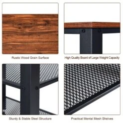 Industrial Serving Cart 3-Tier Kitchen Utility Cart On Wheels W/Storage Black -Costway GUEST 7feb7528 1c48 40b3 9673 216a00afd803