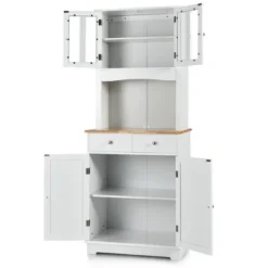 Costway Buffet Hutch Kitchen Storage Cabinet W/ Microwave Stand Storage Shelves -Costway GUEST 8026517a 7179 4181 8b2d 71097d14f0d4